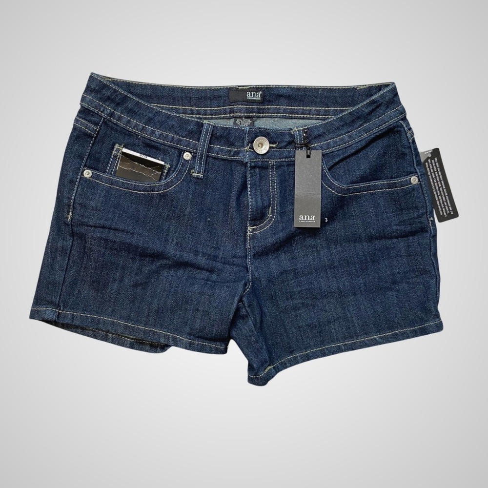 ana A New Approach Womens Dark Wash Denim Shorts Stretch Blue Size 2 17216-3